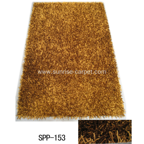 Polyester Viscose Shaggy With Plain Color